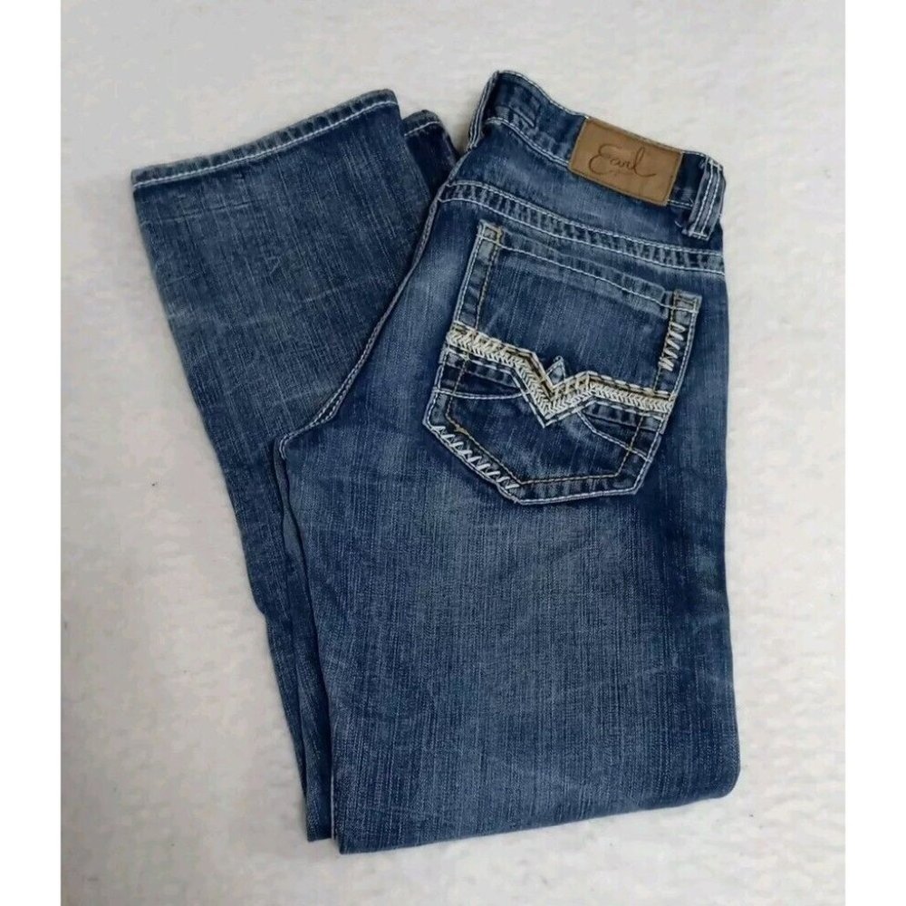 Earl Jeans Men's Straight Medium Wash Denim Jeans Size 30x32
